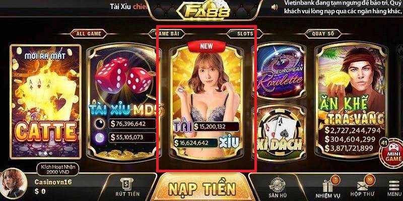 Tài xỉu fa88 - Trò chơi game hấp dẫn nhất thị trường Việt 2023